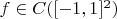 $f\in C([-1,1]^2)$