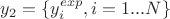 $ y_2 = \{ y^{exp}_i, i = 1...N \} $
