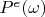 $P^{e}(\omega)$