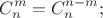 $$C_n^m = C_n^{n-m};$$