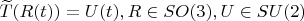 $\widetilde{T}(R(t))=U(t), R \in SO(3), U \in SU(2)$