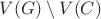 $ V(G)\setminus V(C) $ $ V(G)\setminus V(C) $