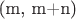 (m, m+n)