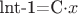 {lnt-1}={C}\cdot{x}