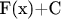 F(x)+C