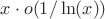 $x\cdot o(1/\ln(x))$