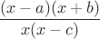 $$\frac{(x-a)(x+b)}{x(x-c)}$$