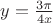 $y=\frac{3\pi}{4x}$