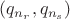 $(q_{n_r},q_{n_s})$