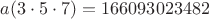 $a(3\cdot 5\cdot 7) = 166093023482$