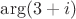 $\arg (3+i)$