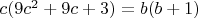 $c(9c^2+9c+3)=b(b+1)$
