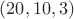 $(20,10,3)$ $(20,10,3)$
