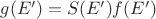 $g(E')=S(E')f(E')$