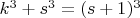 $k^3 + s^3 = (s+1)^3$
