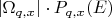 $|\Omega_{q,x}|\cdot P_{q,x}(E)$
