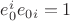 $e_{0}^{i}{{e}_{0i}}=1$
