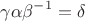 $$\gamma\alpha\beta^{-1}=\delta$$