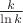 $\frac{k}{\ln{k}}$