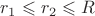 $r_1\leqslant r_2\leqslant R$