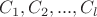 $C_1, C_2, ..., C_l$