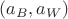 $(a_B, a_W)$