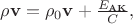 $ \rho\mathbf{v}=\rho_0\mathbf{v}+\frac{E_\text{АК}}{C},$