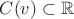 $C(v) \subset {\mathbb R}$