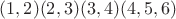 $(1, 2)(2, 3)(3, 4)(4, 5, 6)$