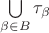 $\bigcup\limits_{\beta \in B} \tau_{\beta}$