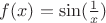 $f(x)=\sin(\frac{1}{x})$