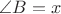 $\angle B=x$ $\angle B=x$