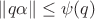 $\|q\alpha\|\le\psi(q)$