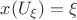 $x(U_{\xi})=\xi$