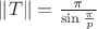 $\|T\|=\frac\pi{\sin\frac\pi p}$