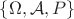 $\{\Omega, \mathcal{A}, P \}$