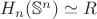 $H_n(\mathbb{S}^n)\simeq R$