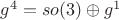 $g^4=so(3)\oplus{g^1}$