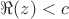 $\Re(z) < c$