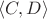 $\langle C, D\rangle$