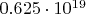 $0.625\cdot 10^{19}$