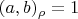 $(a, b)_\rho=1$