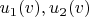 $u_1(v), u_2(v)$