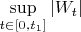 $\sup\limits_{t \in [0, t_1]} |W_t|$