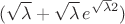 \[
(\sqrt \lambda   + \sqrt \lambda  \,e^{\sqrt \lambda  2} )
\]