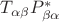$T_{\alpha\beta}P^*_{\beta\alpha}$