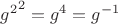 ${g^{2}}^2 = g^{4} = g^{-1}$