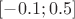 $[-0.1;0.5]$