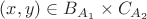 $(x,y)\in B_{A_1}\times C_{A_2}$