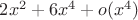 $2x^2+6x^4+o(x^4)$